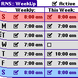 RNS:: WeekUp Alarm Clock - software screenshot