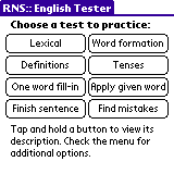 RNS:: English Tester - software screenshot