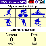 RNS:: Calorie GPS - software screenshot