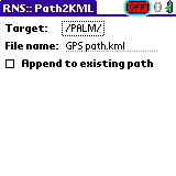 RNS:: Path2KML - software screenshot