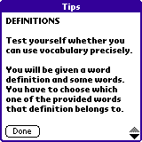 Definitions test tips.