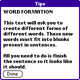 Word formation test tips.