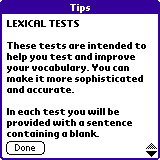 Lexical test tips.